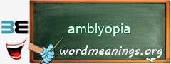 WordMeaning blackboard for amblyopia